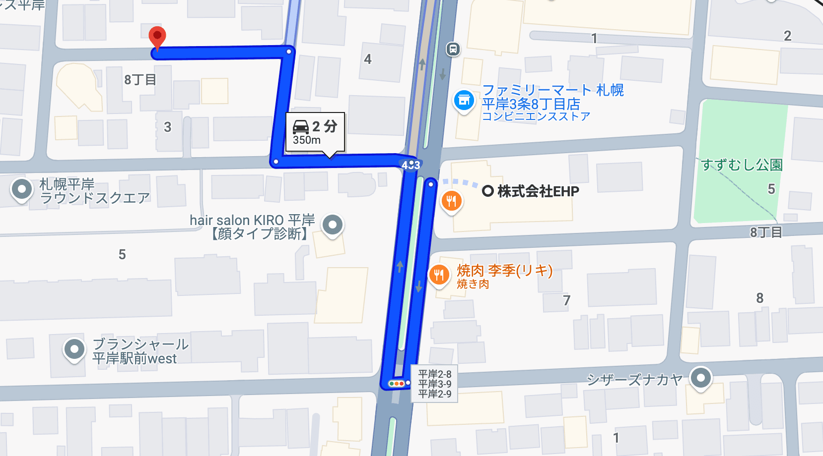 駐車場までの経路図・アクセスマップ